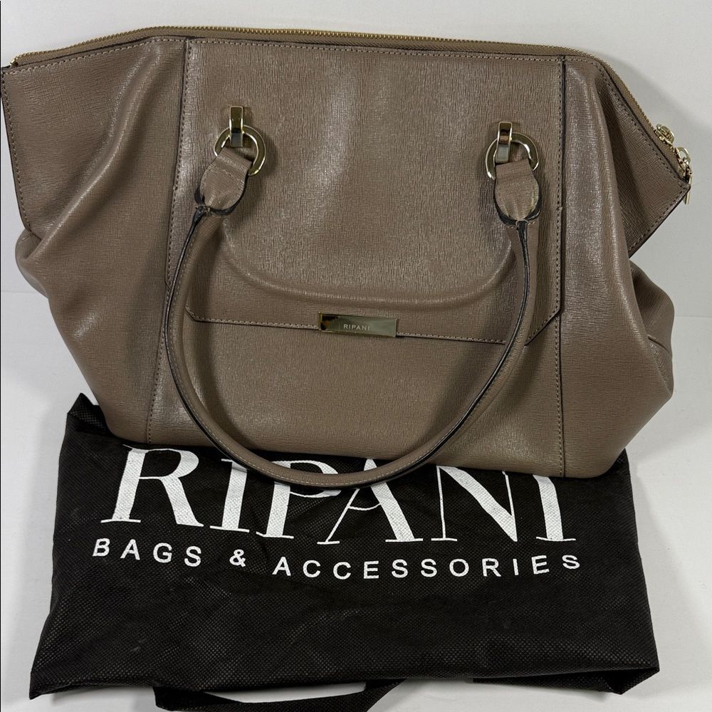RIPANI Elegant Brown Tote Bag